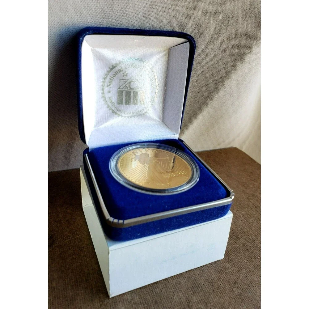 1933 DOUBLE EAGLE PROOF GOLD Clad Bronze 1oz Medal National Collectors MINT COA